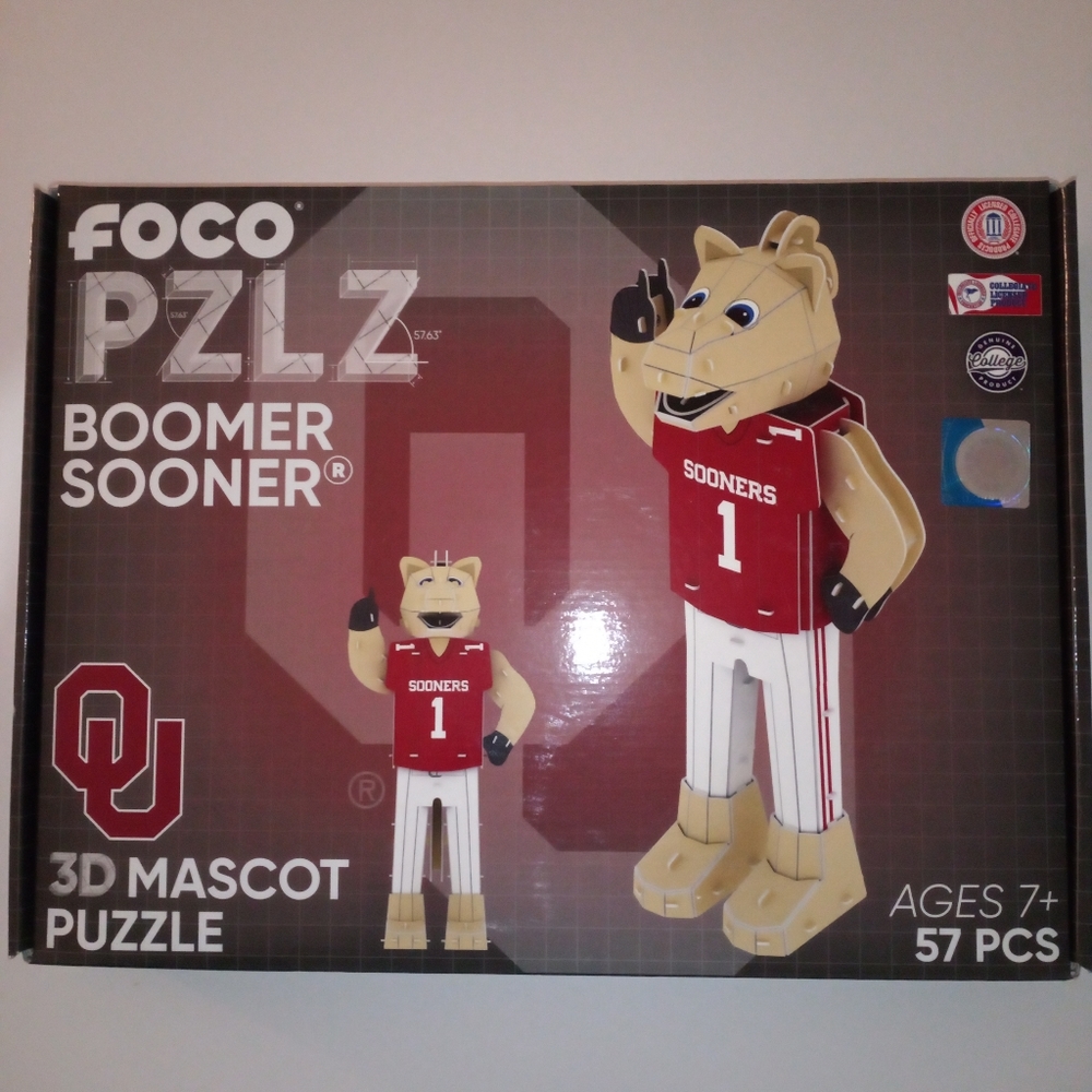 Foco pzlz 3d mascot puzzle Boomer Sooner